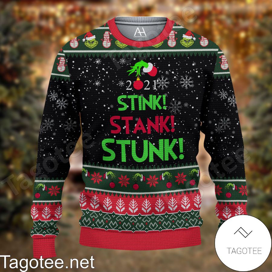 2021 Stink Stank Stunk Ugly Christmas Sweater