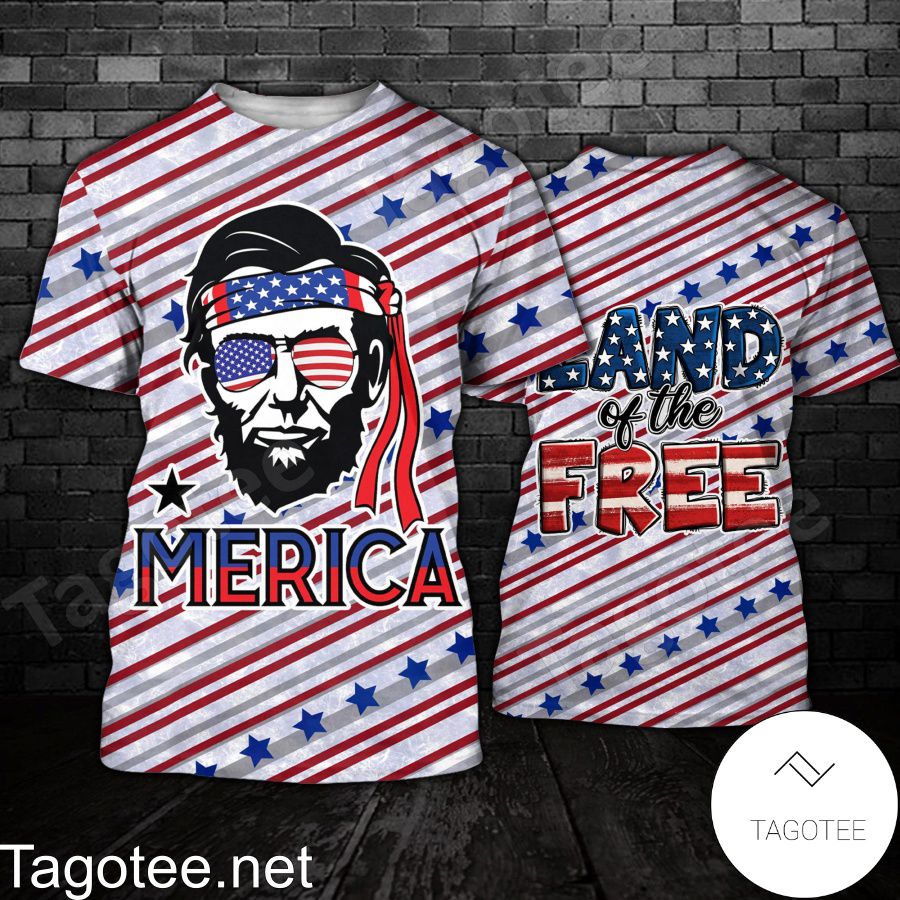 Abraham Lincoln Merica Land Of Free Shirt, Tank Top And Leggings a
