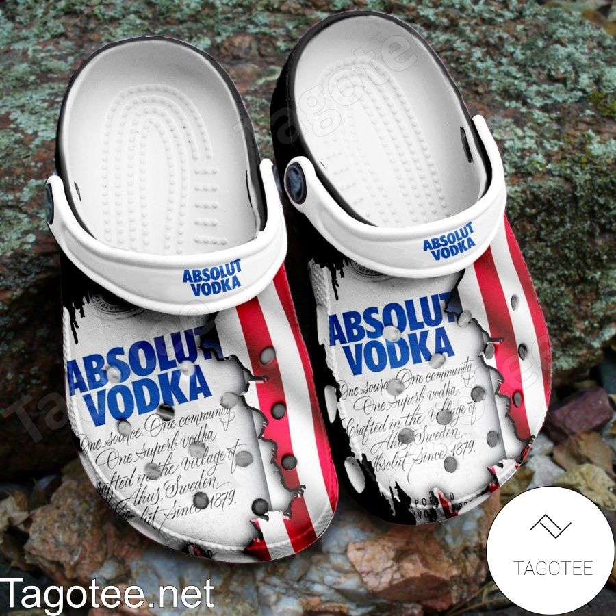 Absolut Vodka American Flag Crocs Clogs