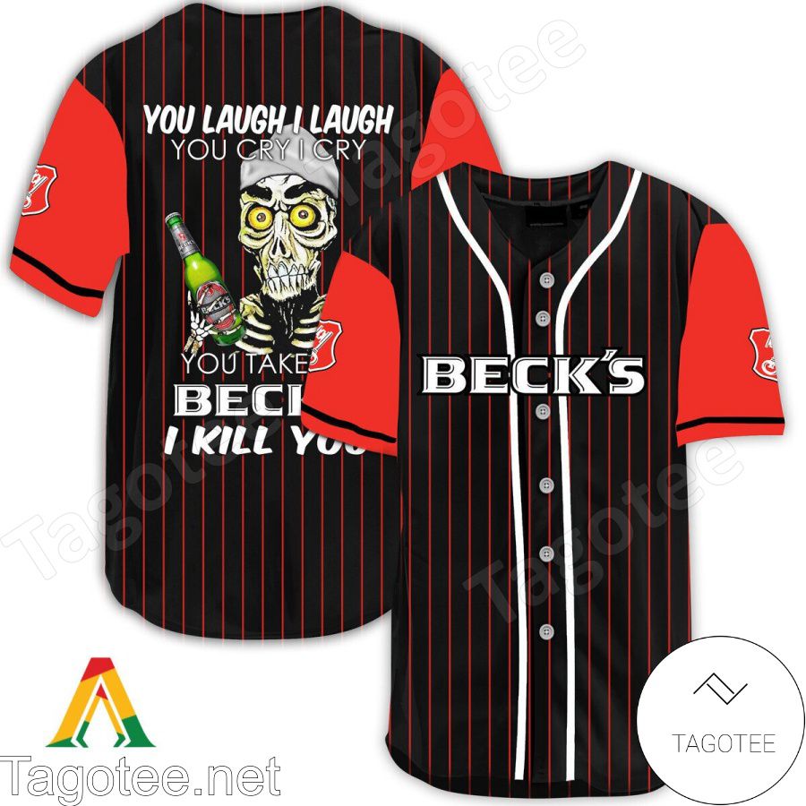Achmed Take My Beck's Beer I Kill You You Laugh I Laugh Baseball Jersey