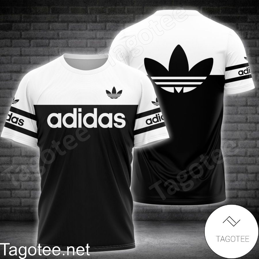 Adidas Luxury Brand Black And White Basic Shirt