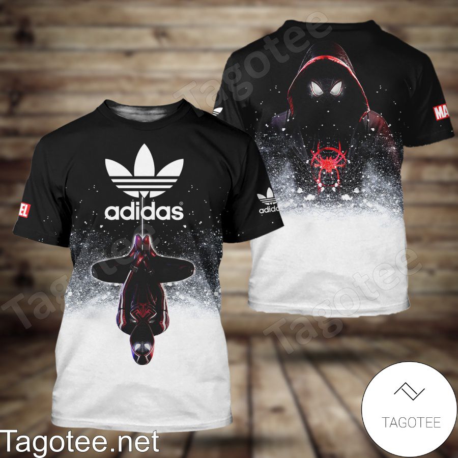 Adidas Marvel Spider Man Black And White Particle Shirt