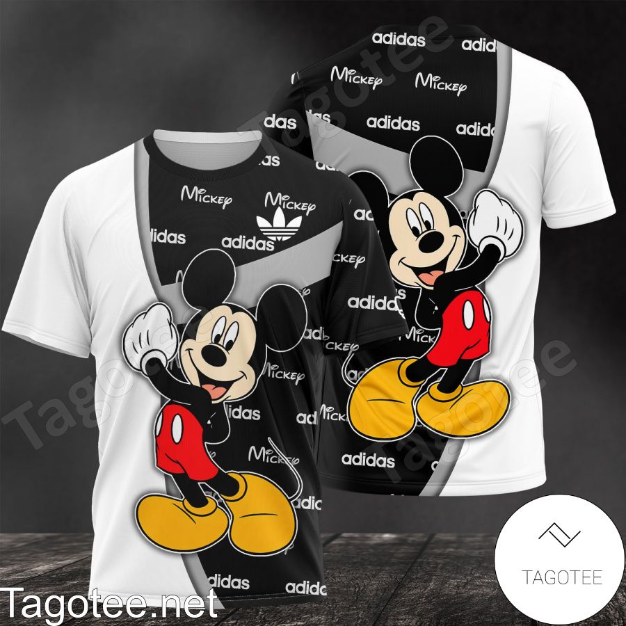 Adidas Mickey Mouse Black And White Shirt