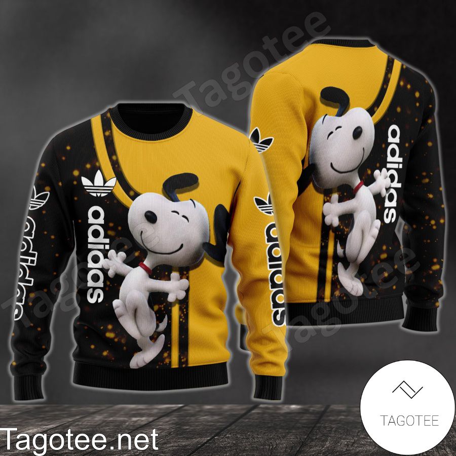 Adidas With Snoopy Black And Yellow Shirt