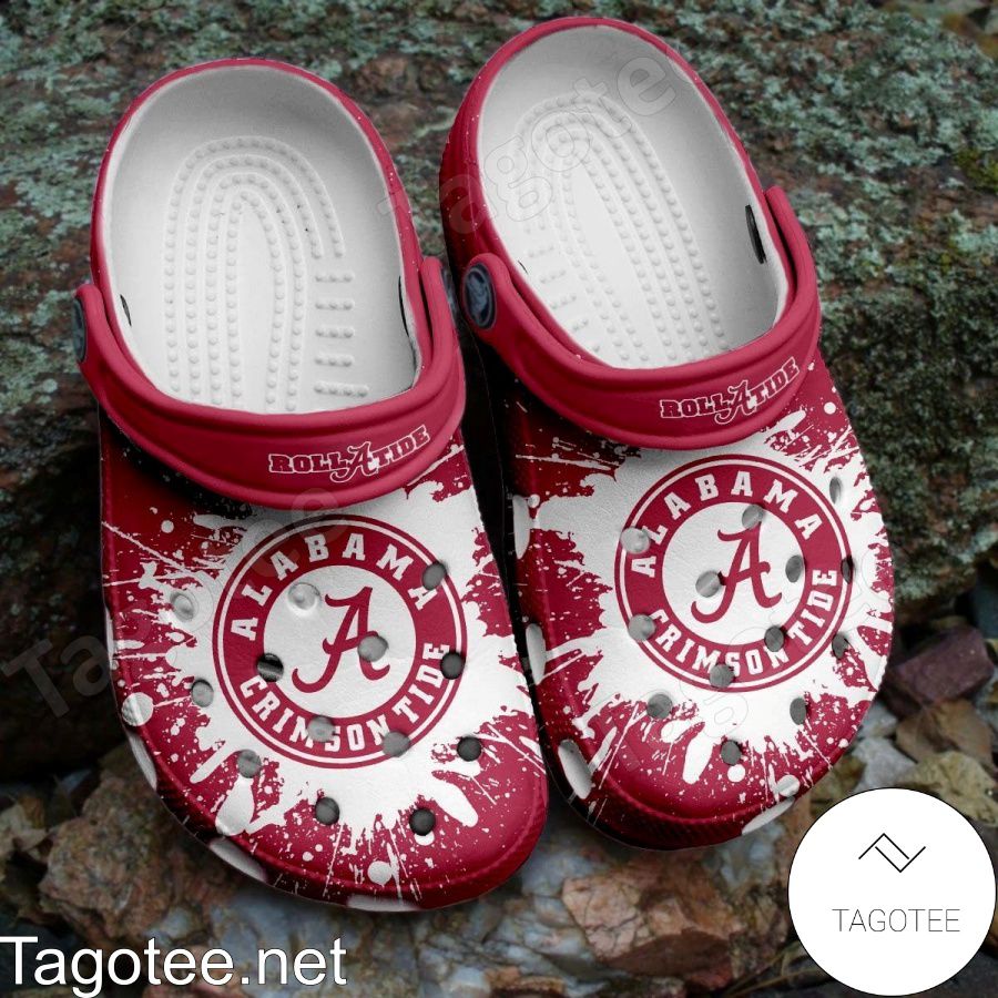 Alabama Crimson Tide Logo Color Splash Crocs Clogs