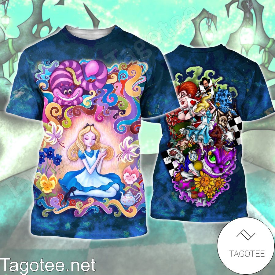 Alice In Wonderland Psychedelic Shirt, Tank Top And Leggings a