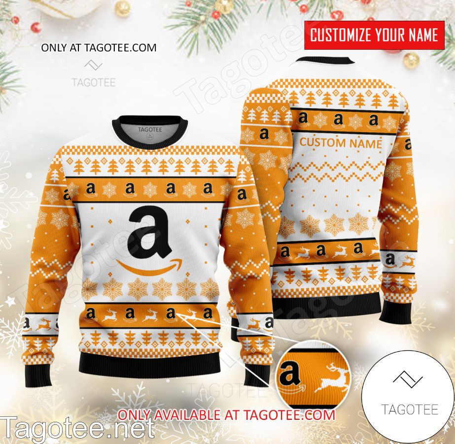 Amazon Logo Personalized Ugly Christmas Sweater - EmonShop