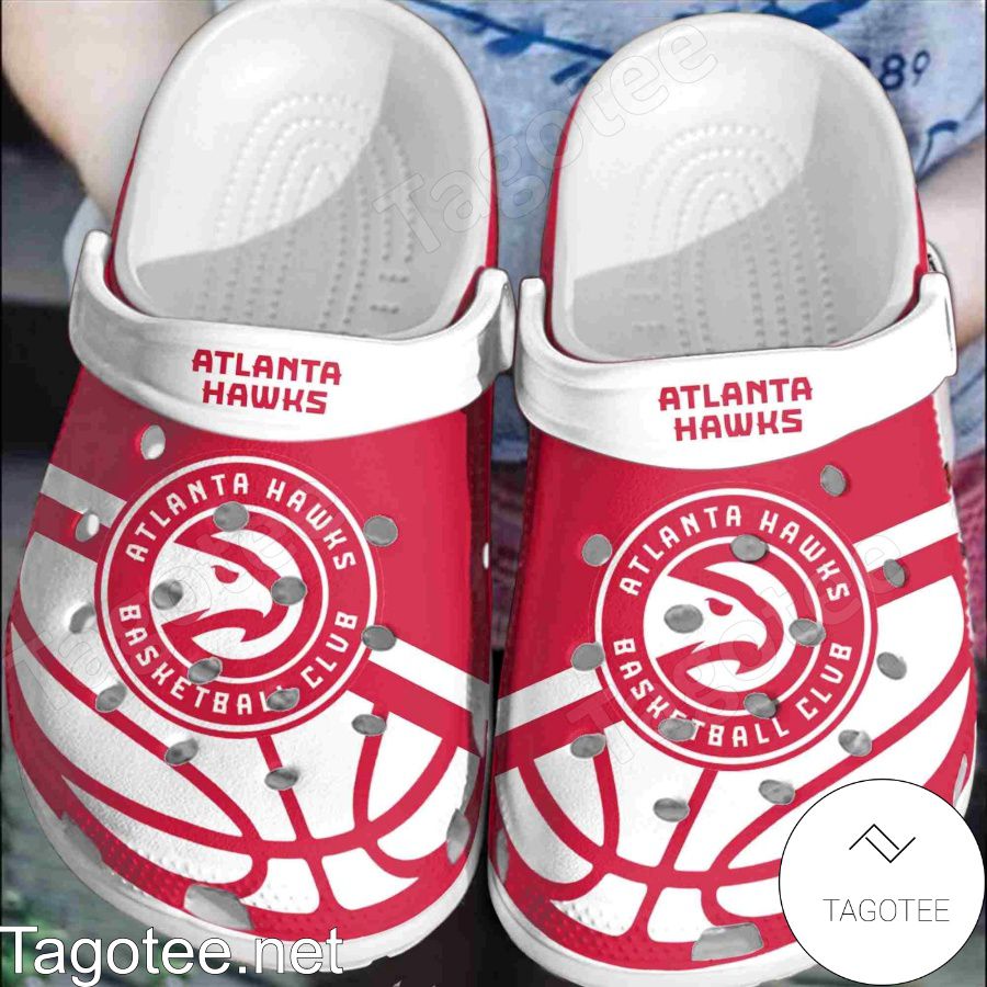 Atlanta Hawks Logo Basketball Crocs Clogs - Tagotee