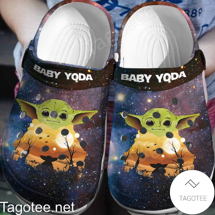 Baby Yoda Galaxy Space Crocs Clogs - Tagotee