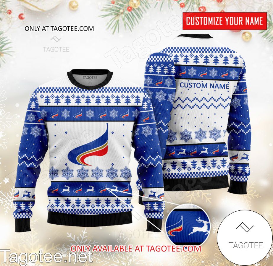Bangkok Airways Personalized Logo Ugly Christmas Sweater - MiuShop