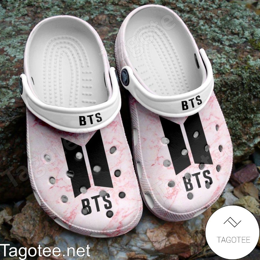 Bts Band Pink Abstract Crocs Clogs Tagotee