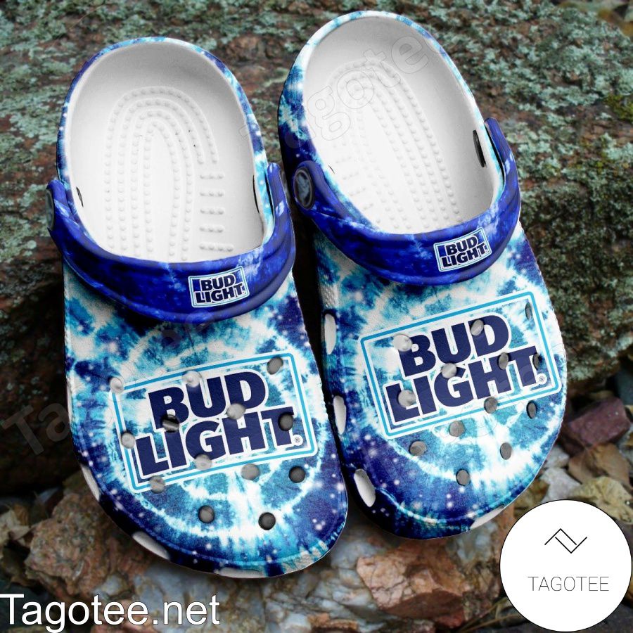 Bud Light Tie Dye Crocs Clogs - Tagotee