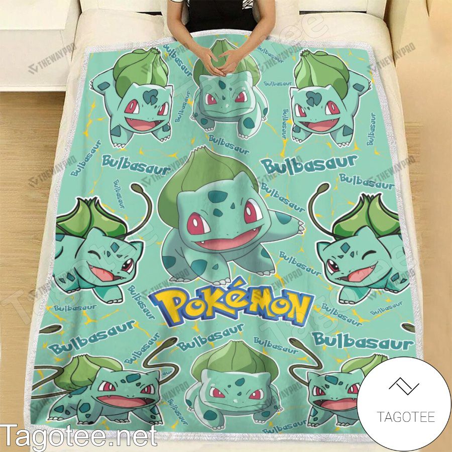 Bulbasaur Pokemon Pattern Blanket Quilt a