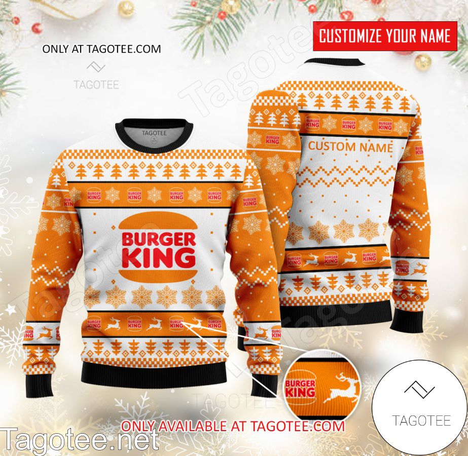 Burger King Personalized Logo Ugly Christmas Sweater - MiuShop