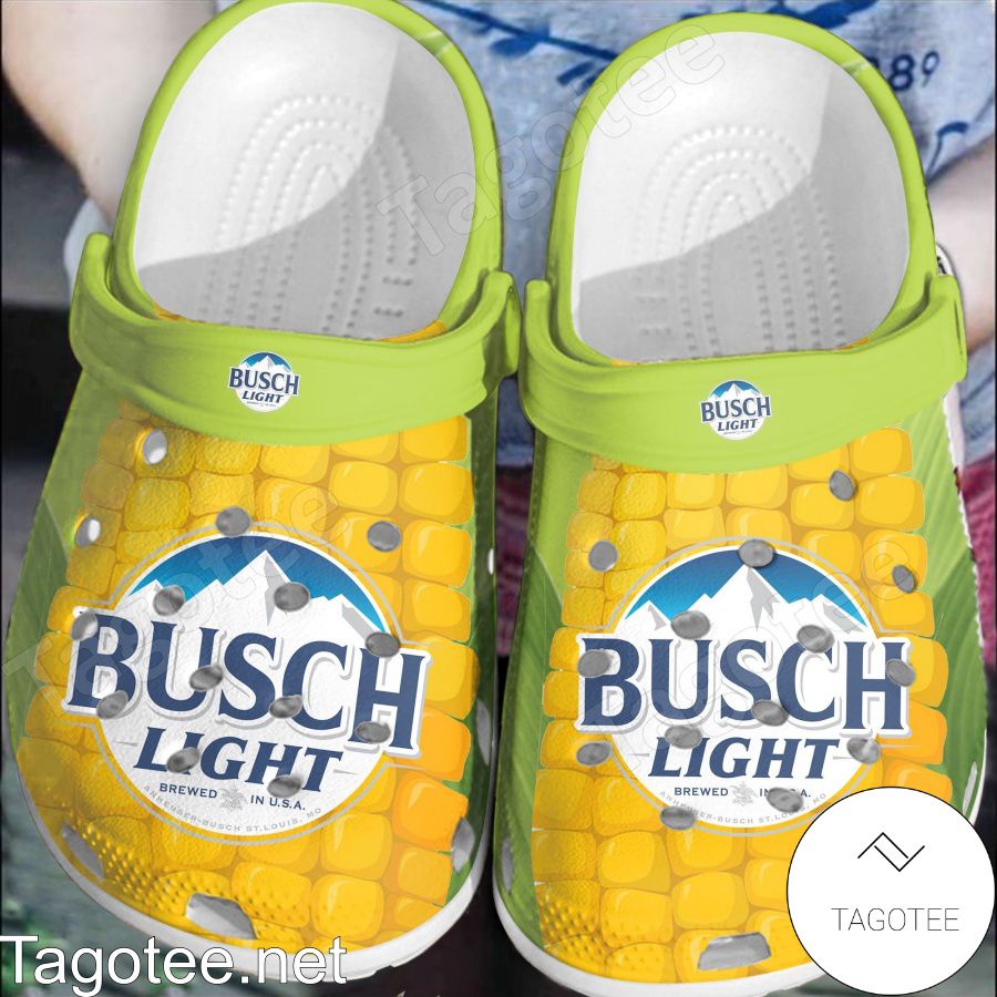 Busch Light Beer With Corn Crocs Clogs - Tagotee