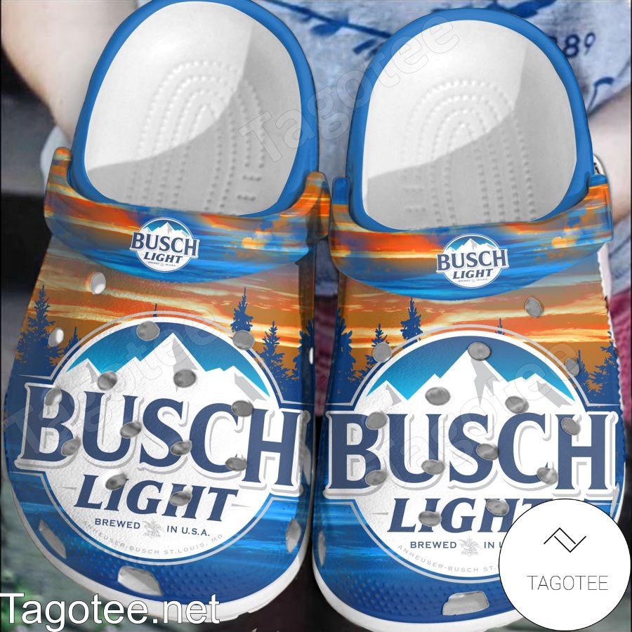 Busch Light Brewed In Usa Sunset Crocs Clogs - Tagotee