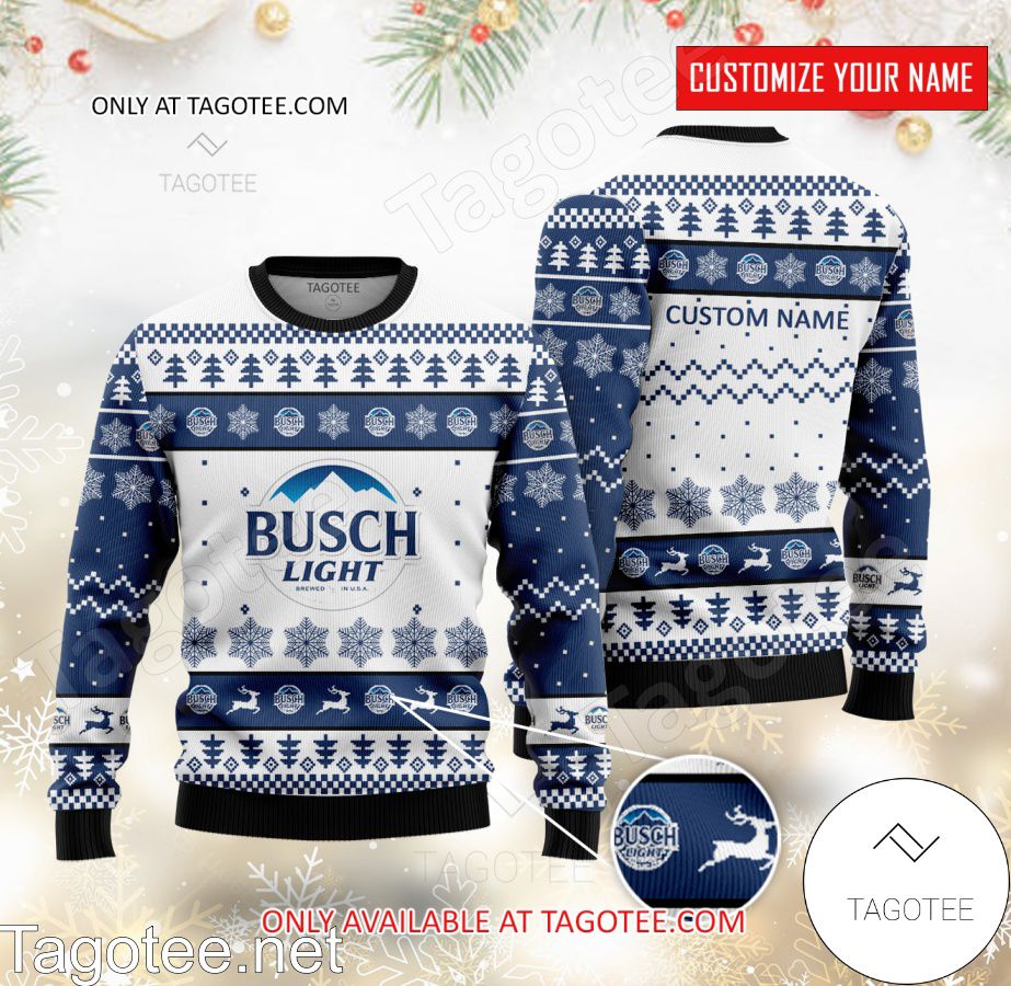 Busch Light Logo Personalized Ugly Christmas Sweater - MiuShop