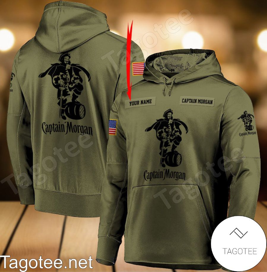 Captain Morgan Military Green Personalized Hoodie