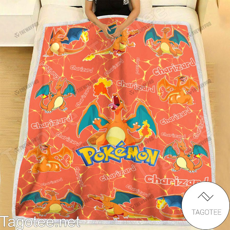 Charizard Pokemon Pattern Blanket Quilt a