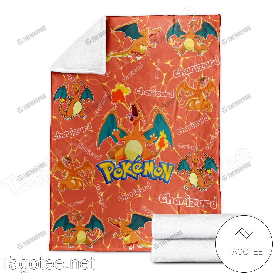 Charizard Pokemon Pattern Blanket Quilt b