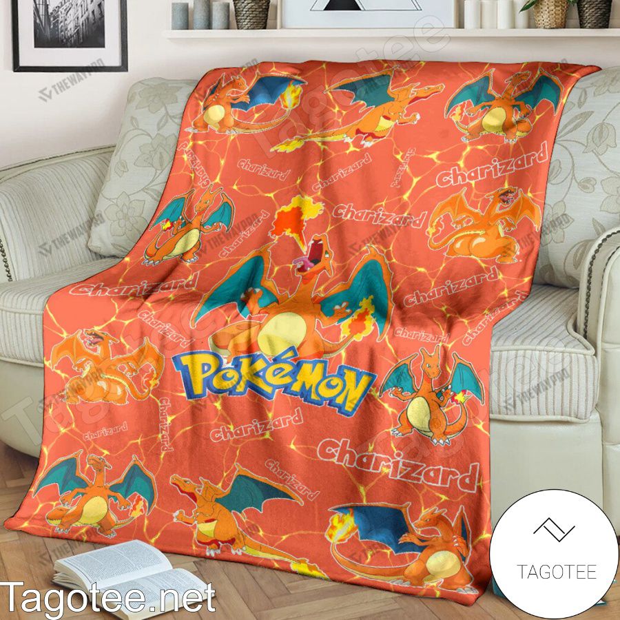 Charizard Pokemon Pattern Blanket Quilt