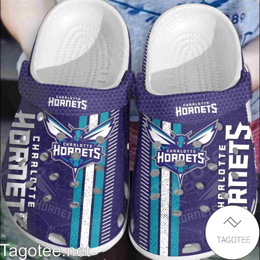 Charlotte Hornets Hive Pattern Crocs Clogs