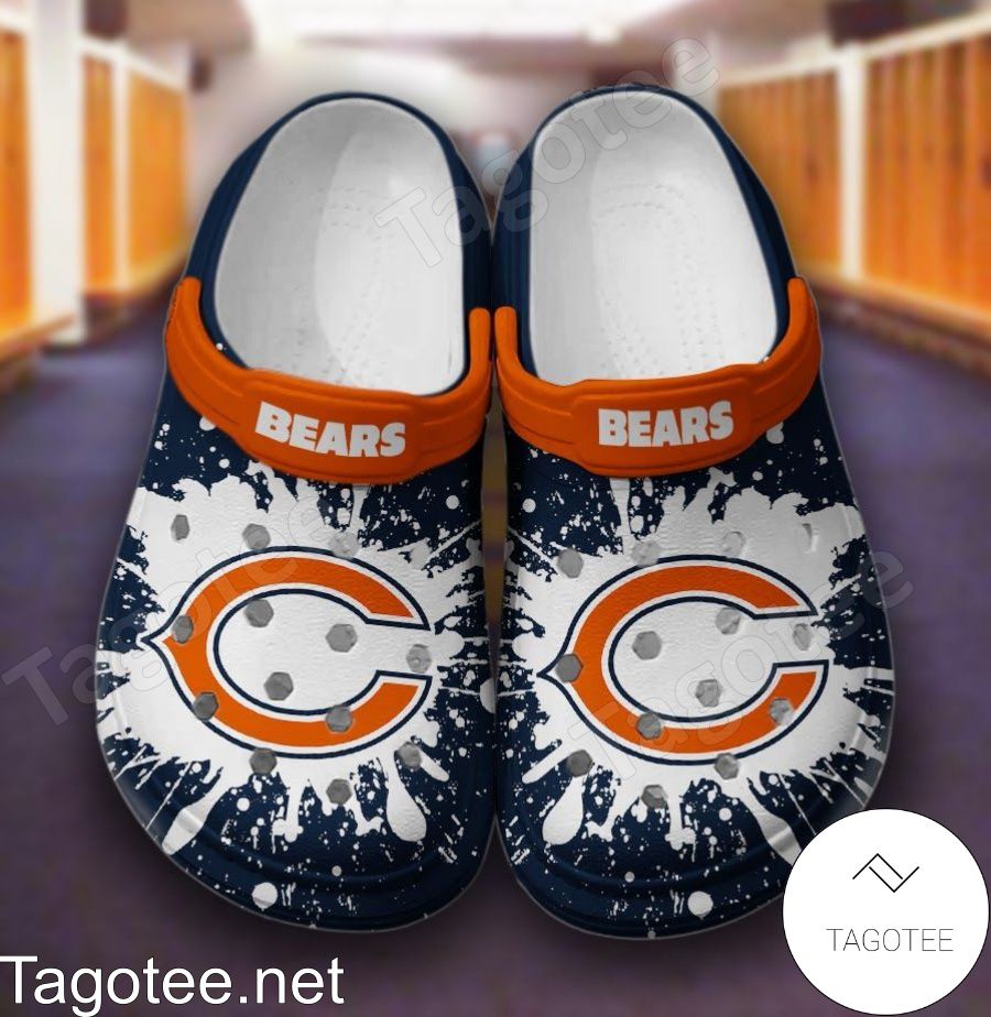 Chicago Bear Logo Color Splash Crocs Clogs - Tagotee