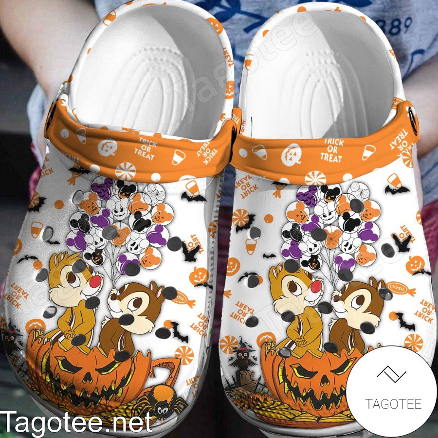 Chip 'n Dale A Bunch Of Balloons Halloween Crocs Clogs - Tagotee