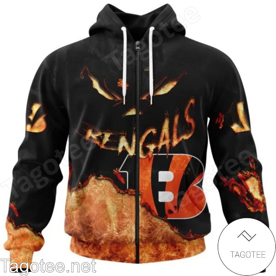 Cincinnati Bengals Scary Face Halloween Jersey Hoodie, T-shirt a