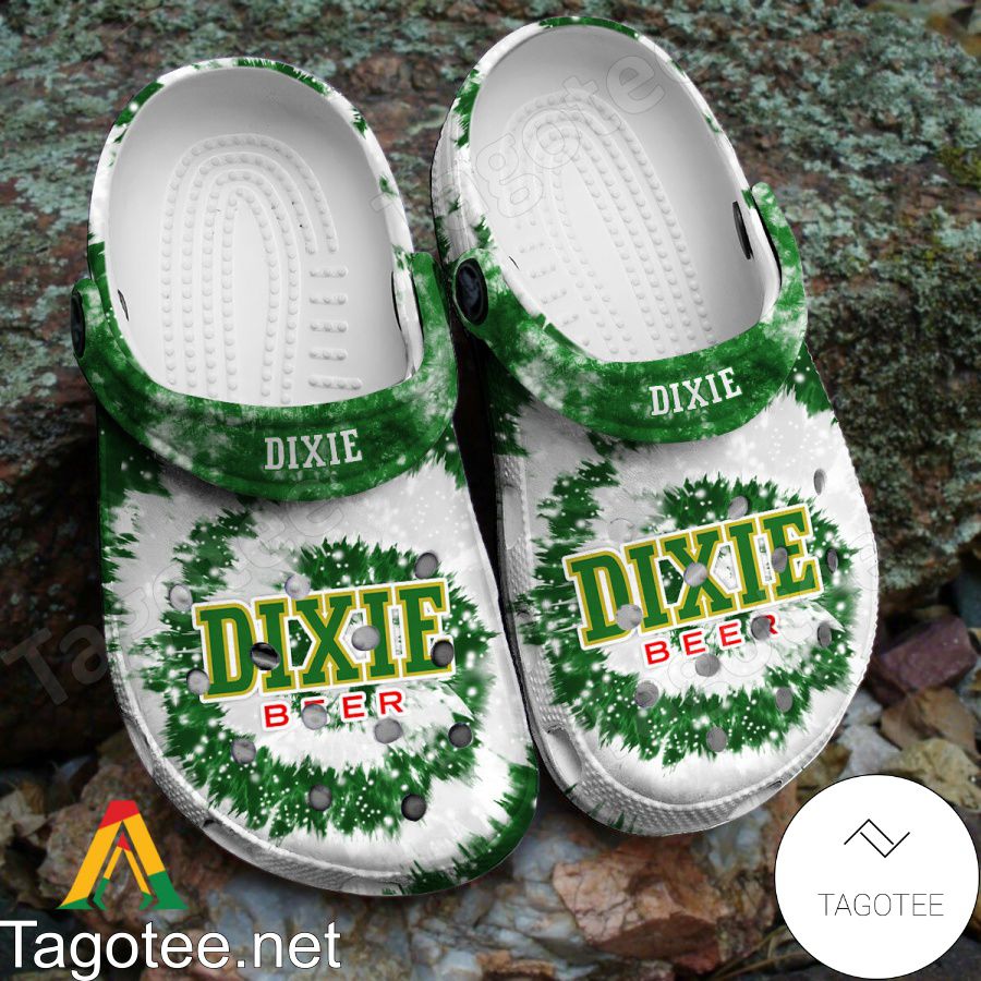 Classic Tie Dye Graphic Dixie Beer Crocs Clogs - Tagotee