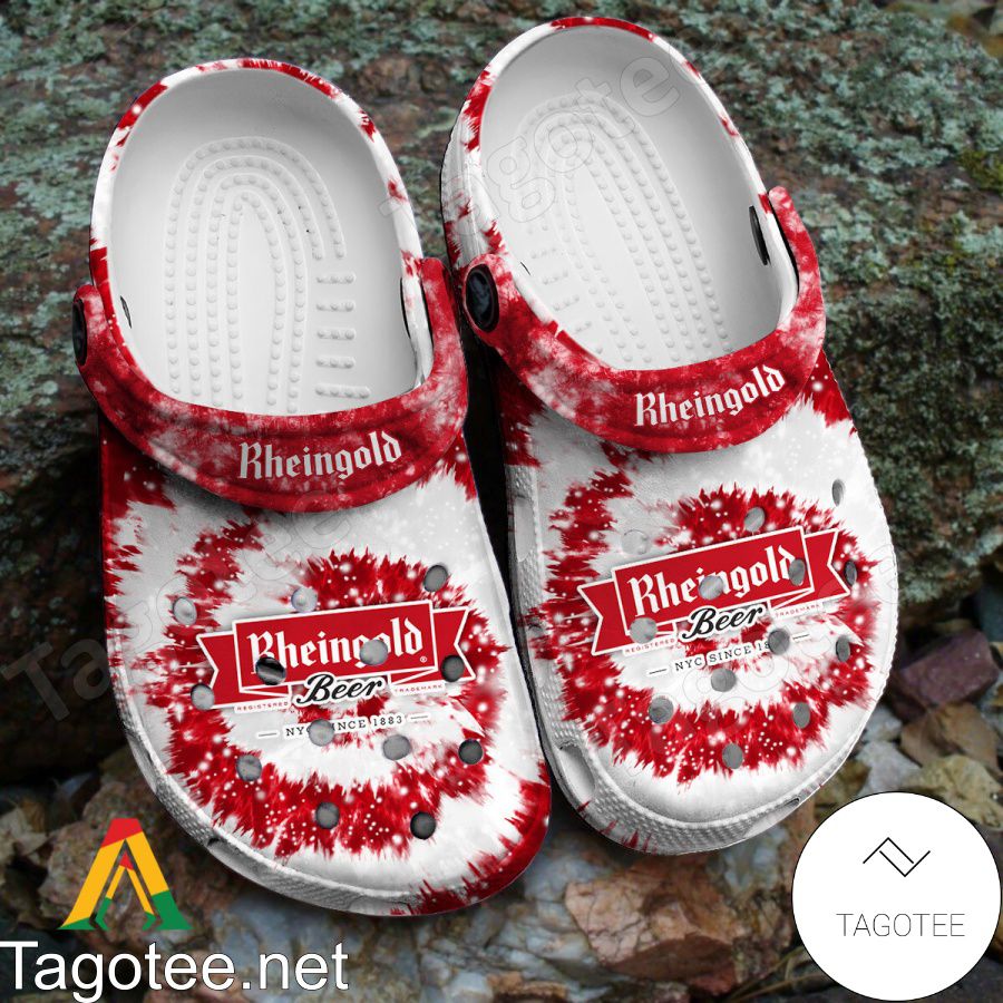 Classic Tie Dye Graphic Rheingold Beer Crocs Clogs