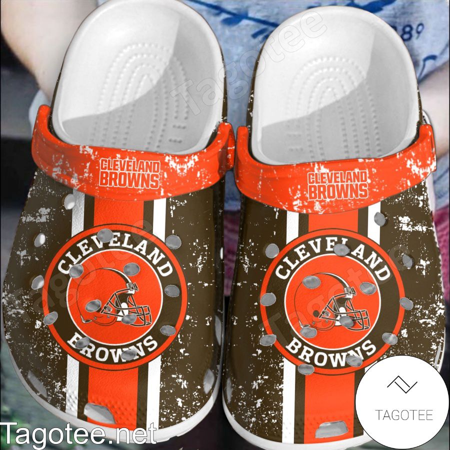 Cleveland Browns Logo Football Team Crocs Clogs - Tagotee