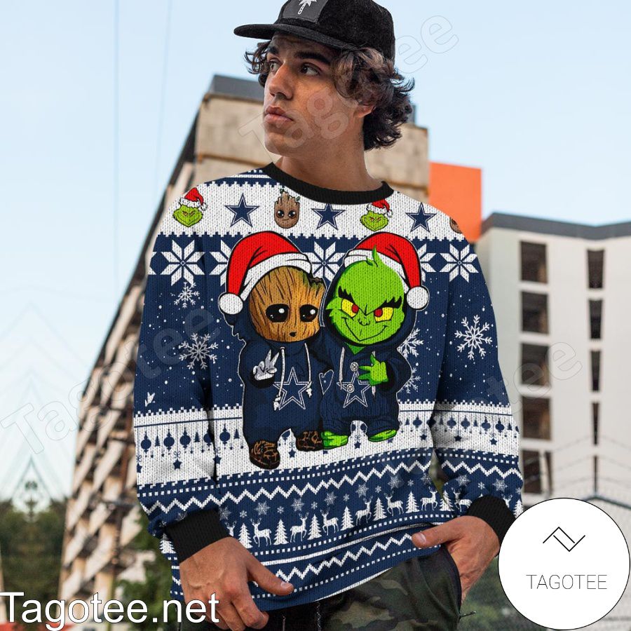 Dallas Cowboys Grinch Ugly Christmas Sweater