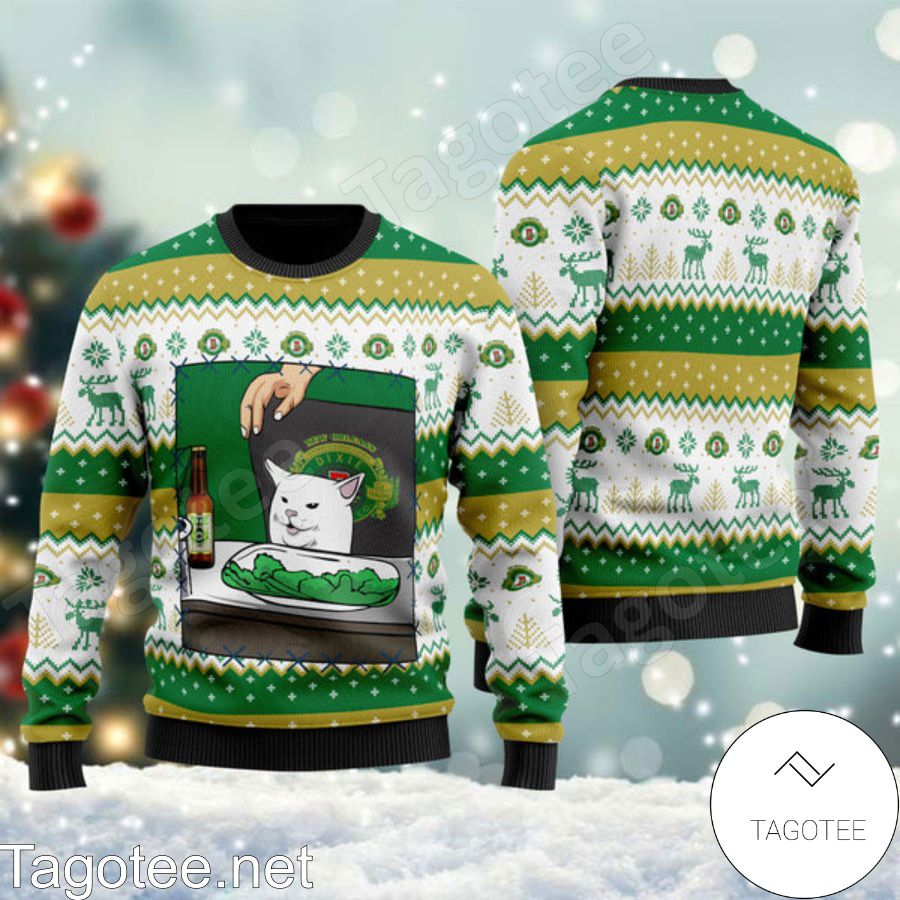 Dixie Beer Cat Meme Ugly Christmas Sweater - Tagotee