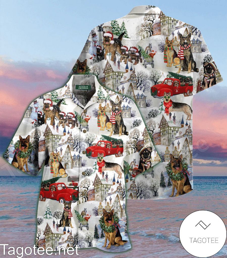 Dog Christmas Snow Winter Hawaiian Shirt a