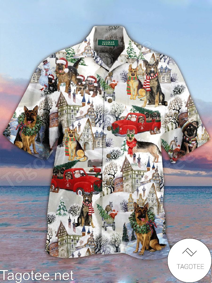 Dog Christmas Snow Winter Hawaiian Shirt