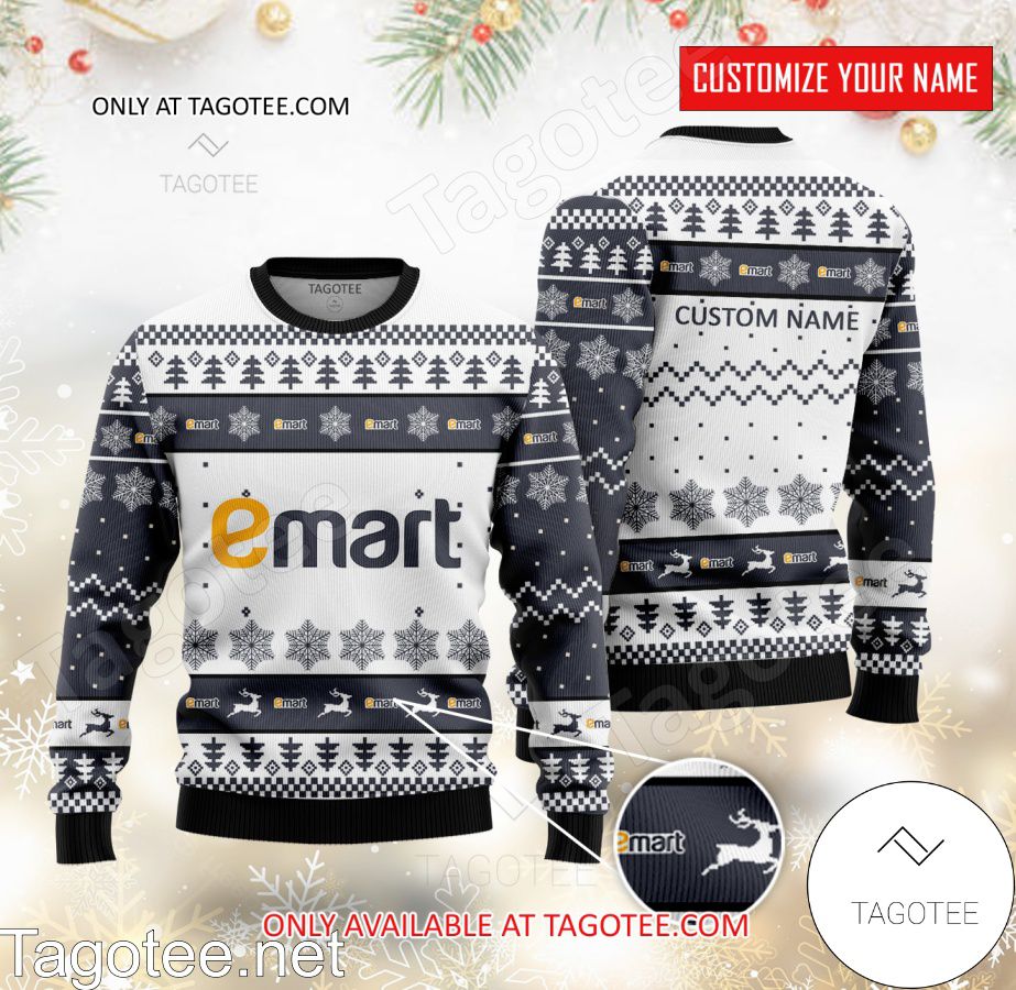 E-mart Logo Personalized Ugly Christmas Sweater - BiShop
