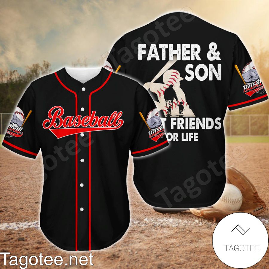 Father And Son Best Friends For Life Baseball Jersey