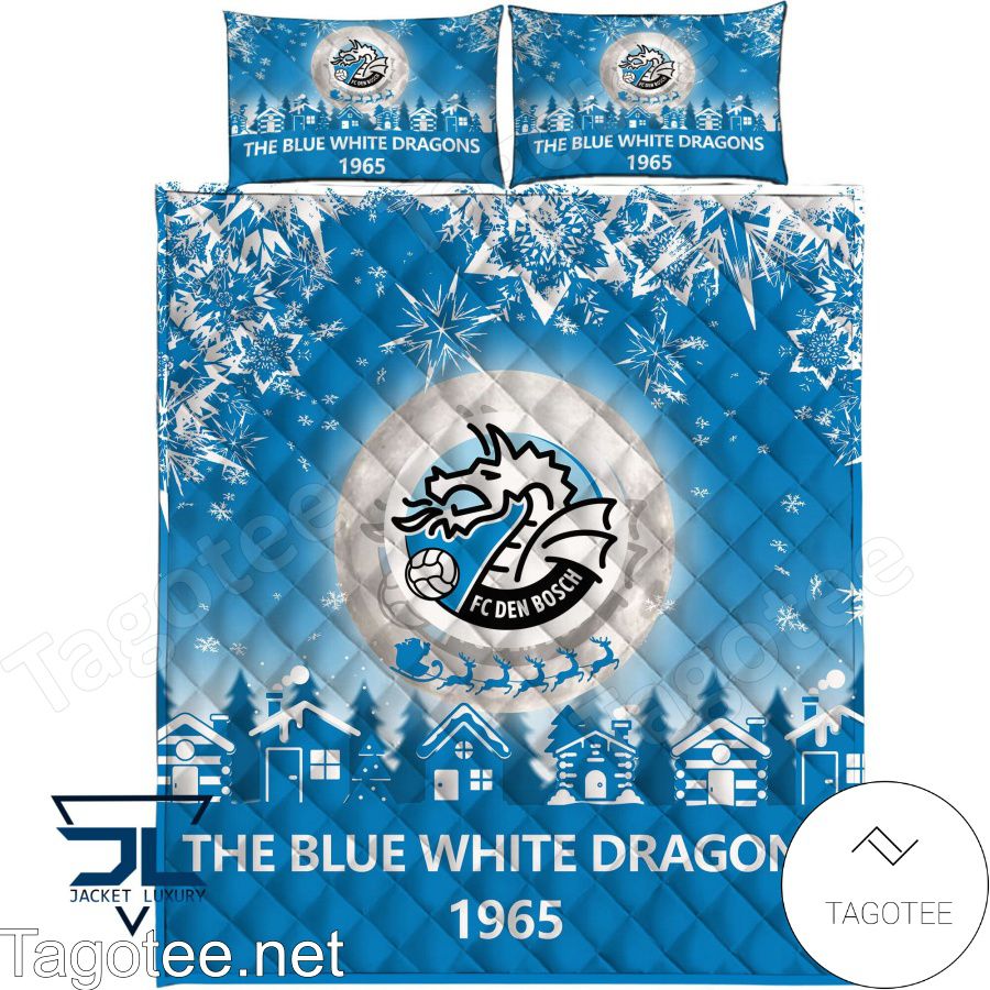 Fc Den Bosch The Blue White Dragons 1965 Christmas Bedding Set a