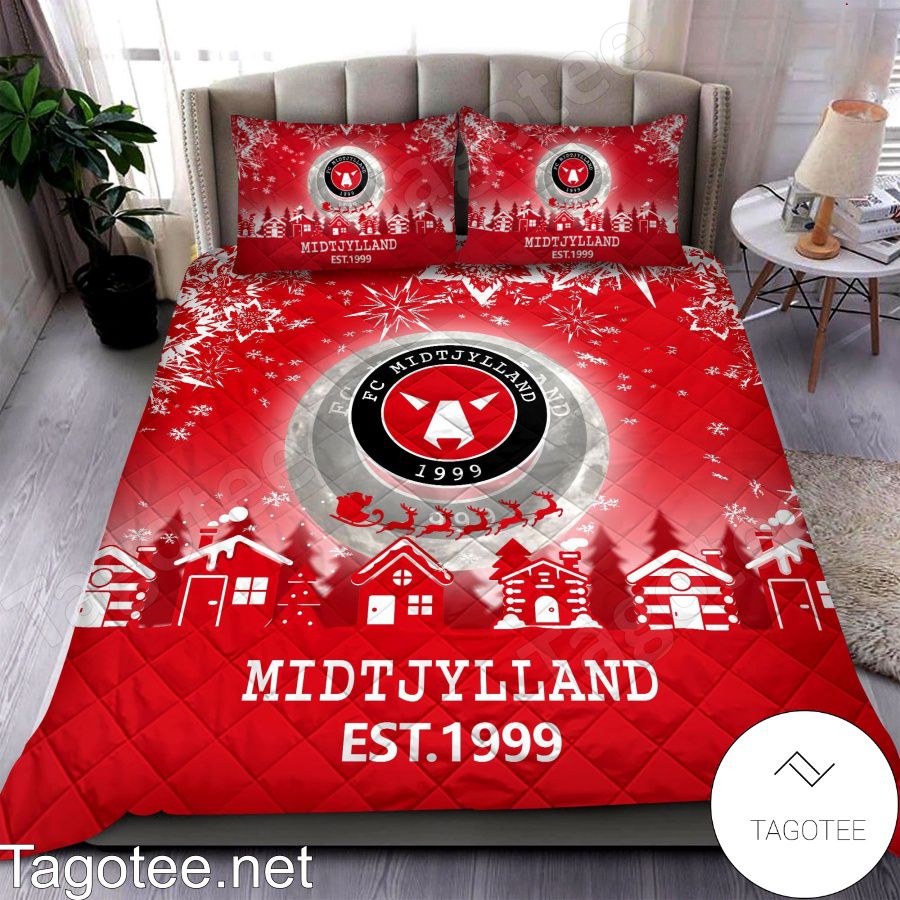 Fc Midtjylland Est 1999 Christmas Bedding Set