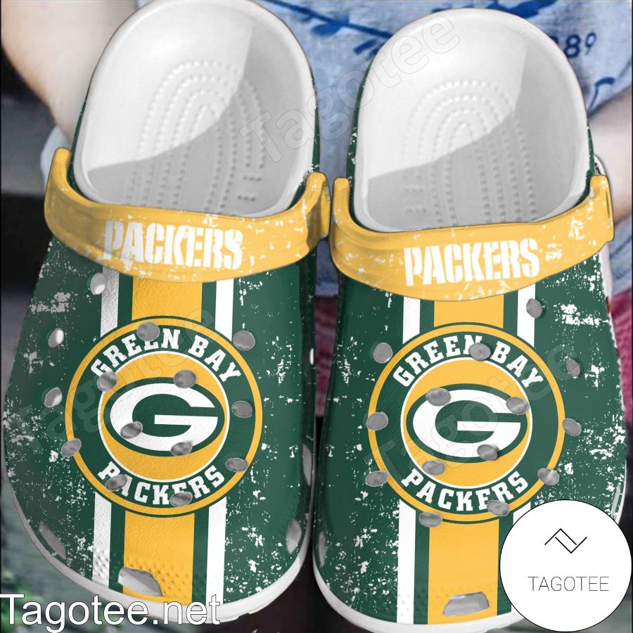 Green Bay Packers Logo Football Team Crocs Clogs - Tagotee