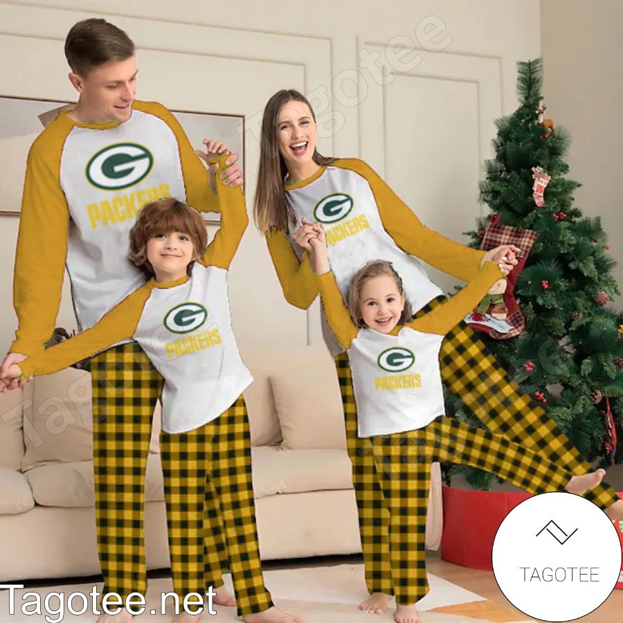 Green Bay Packers NFL Buffalo Plaid Pajamas Set