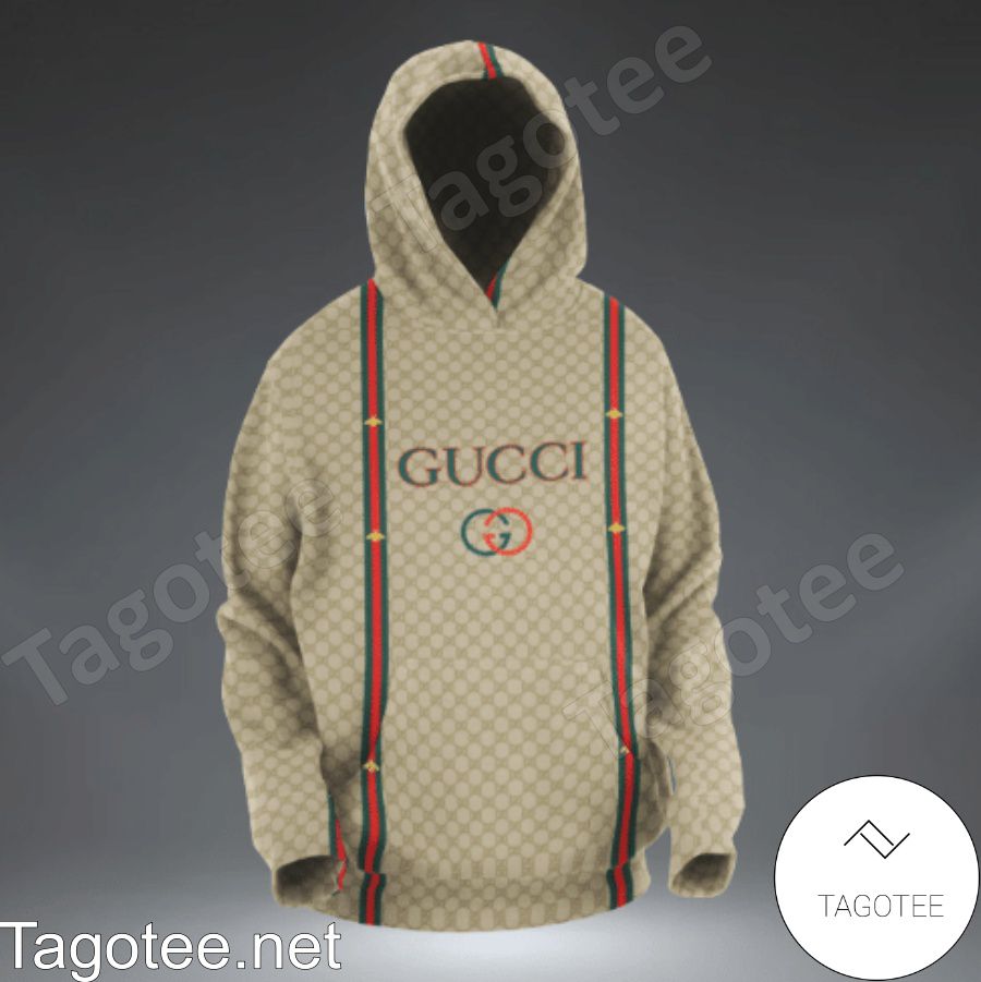 Gucci Bee On Stripe Beige Hoodie - Tagotee