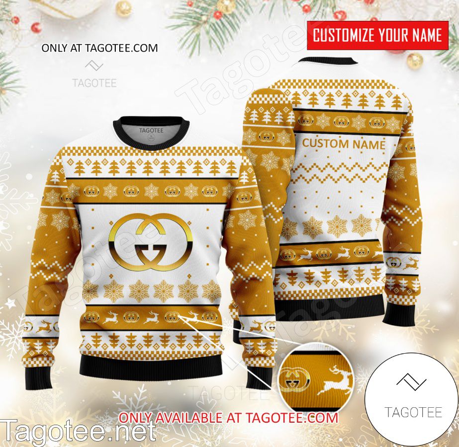 Louis Vuitton Dark Brown Monogram With Gold Logo Center Ugly Christmas  Sweater - Tagotee
