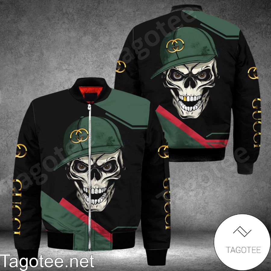 Gucci Black Monogram Red Green Curves Bomber Jacket - Tagotee