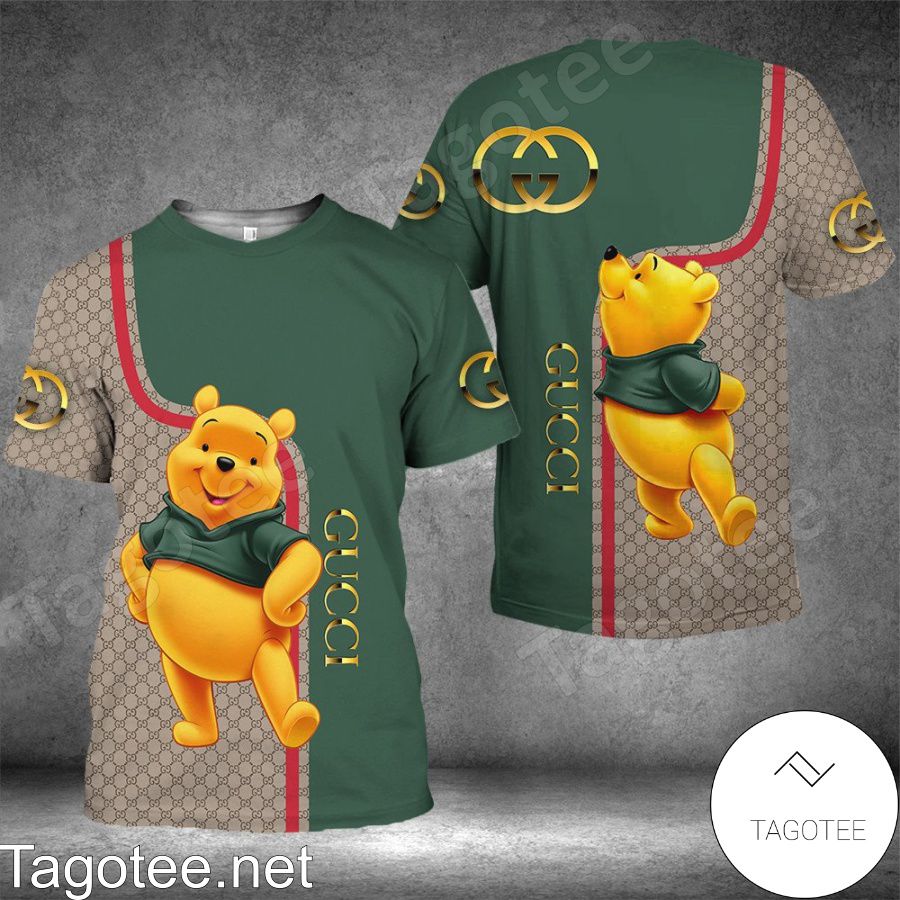 Gucci Winnie The Pooh Monogram Mix Green Shirt