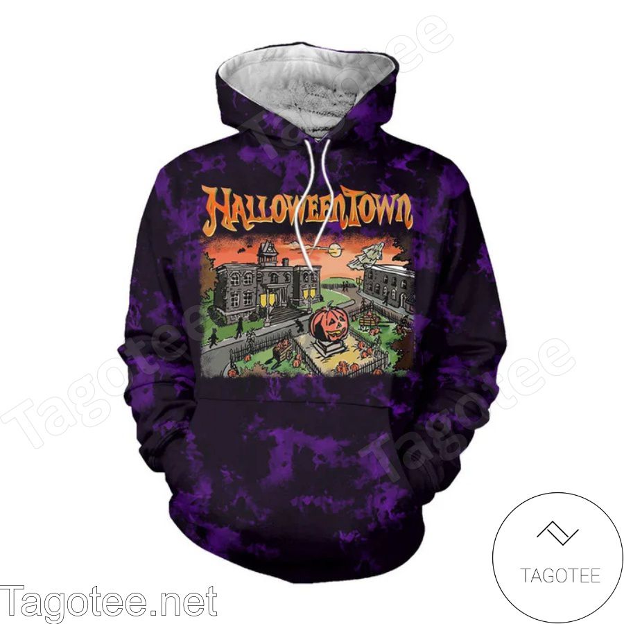 Halloween Town Jack And Sally Hoodie And Leggings a