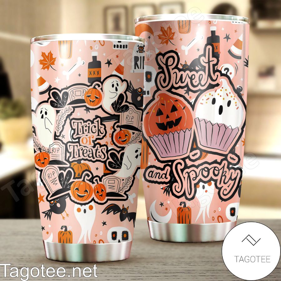 Halloween Trick Or Treats Sweet And Spooky Tumbler - Tagotee