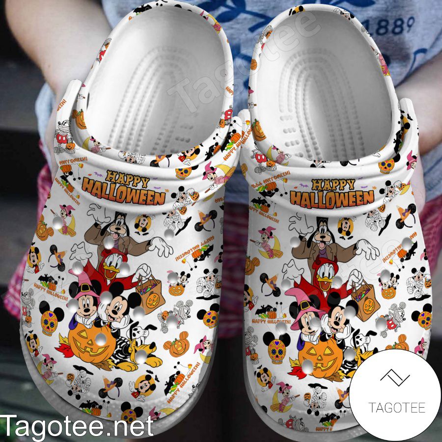Happy Halloween Mickey Mouse And Friends Crocs Clogs