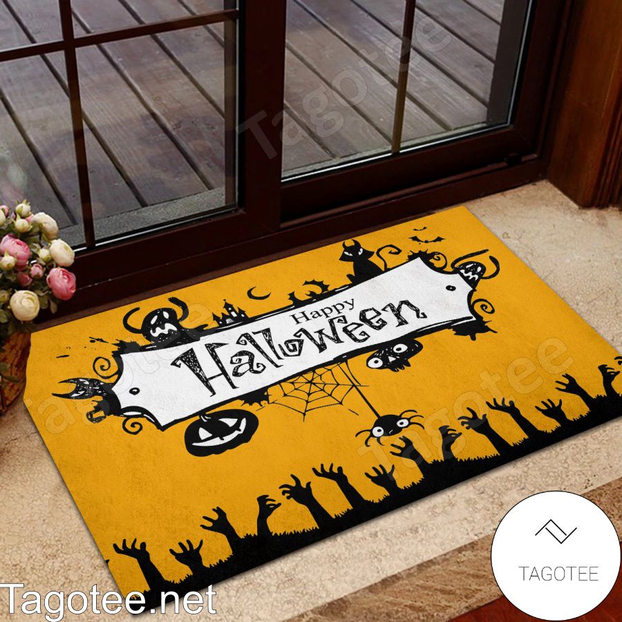 Happy Halloween Zombie Doormat